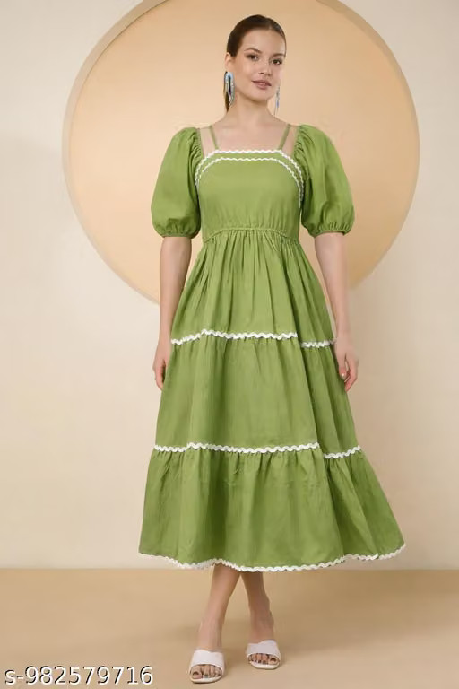 women square neck fit and flare unique classic fancy dresses