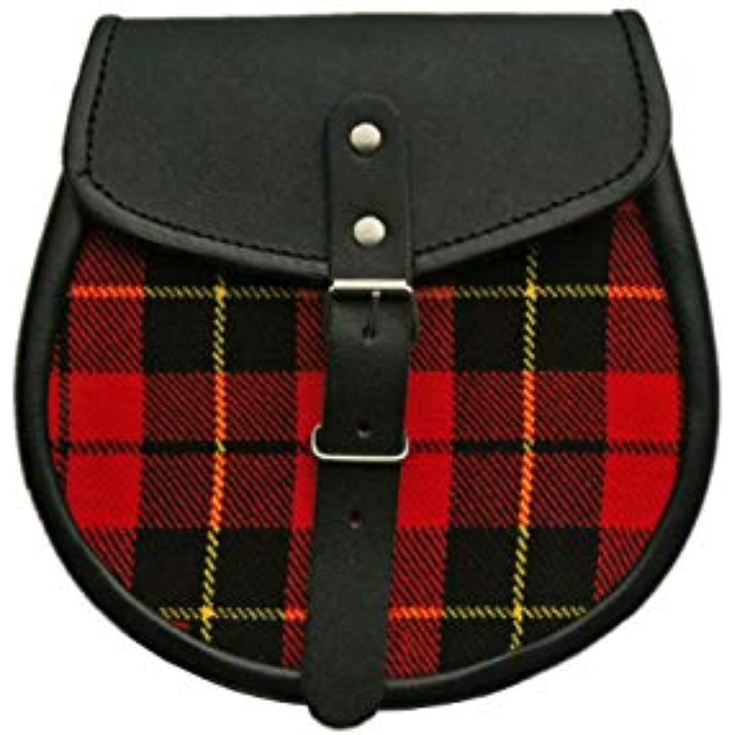 SZCO Supplies Red Plaid Leather Sporran