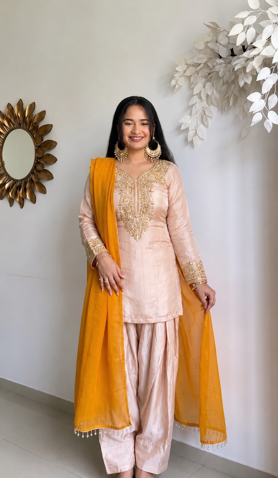 3 PIECE PAKISTANI DESIGNER FARSHI SHALWAR SUIT WEDDING PARTY WEAR WOMEN ETHNIC