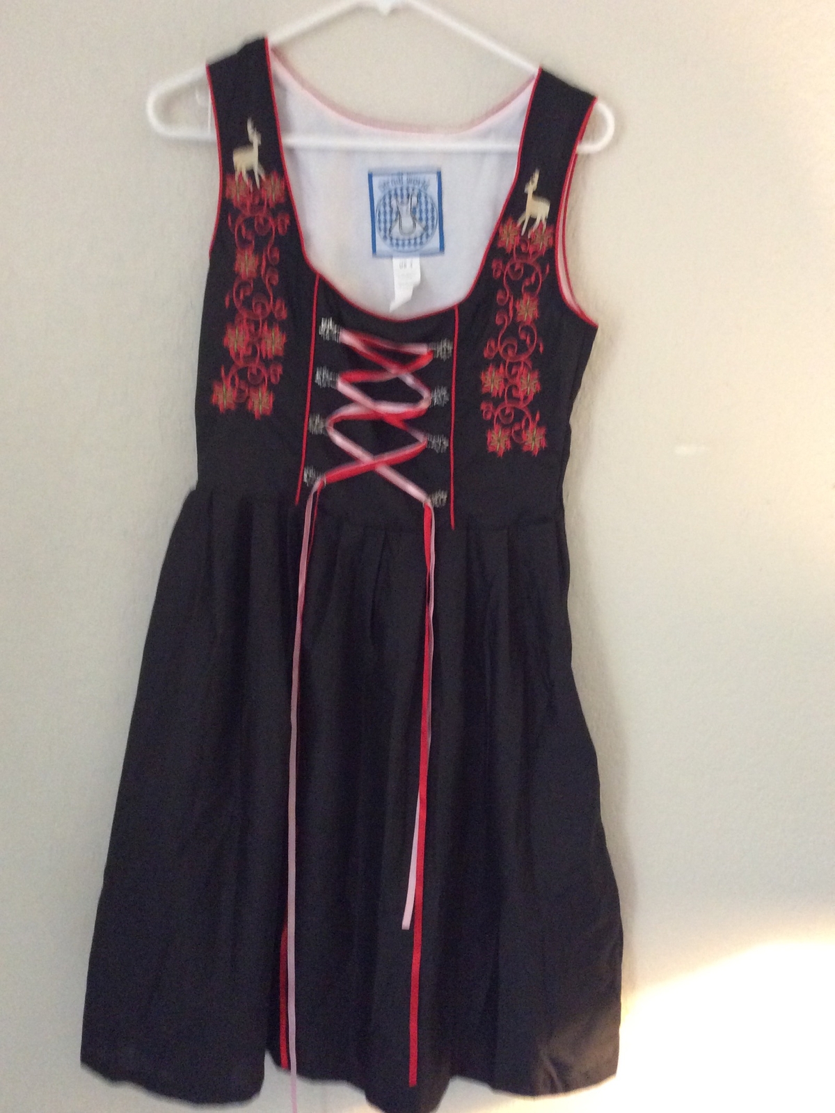 Dirndl Dress German Bavarian Octoberfest Halloween Beer Mail Costumes US Size 4