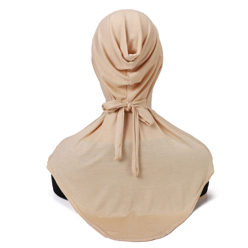 Muslim Middle Eastern Solid Color Bandage Elastic Base Hat Scarf Nikab Cap Hat