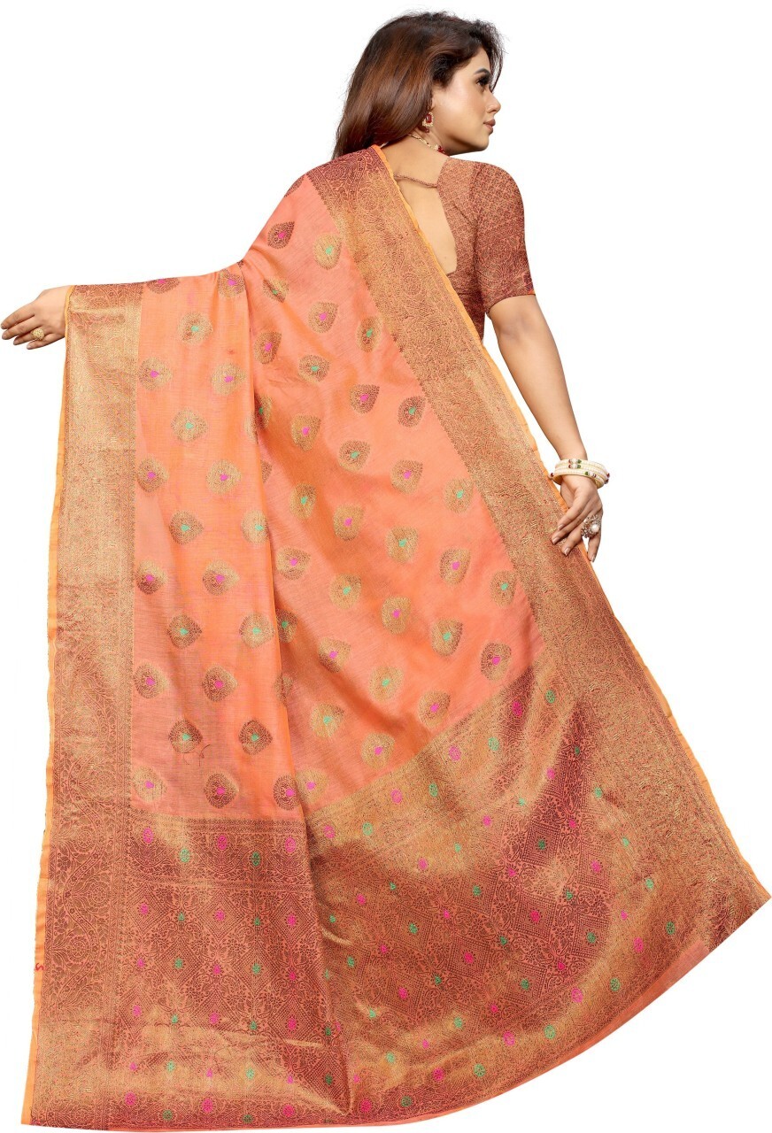 Woven Kanjivaram Jacquard, Pure Silk Saree (Maroon)