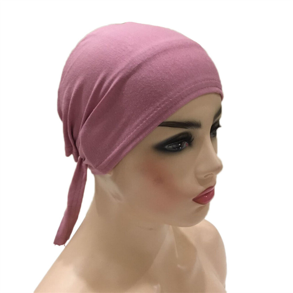 Plain Women Underscarf Hijab Muslim Bone Bonnet Inner Cap Tube Nijna Hat