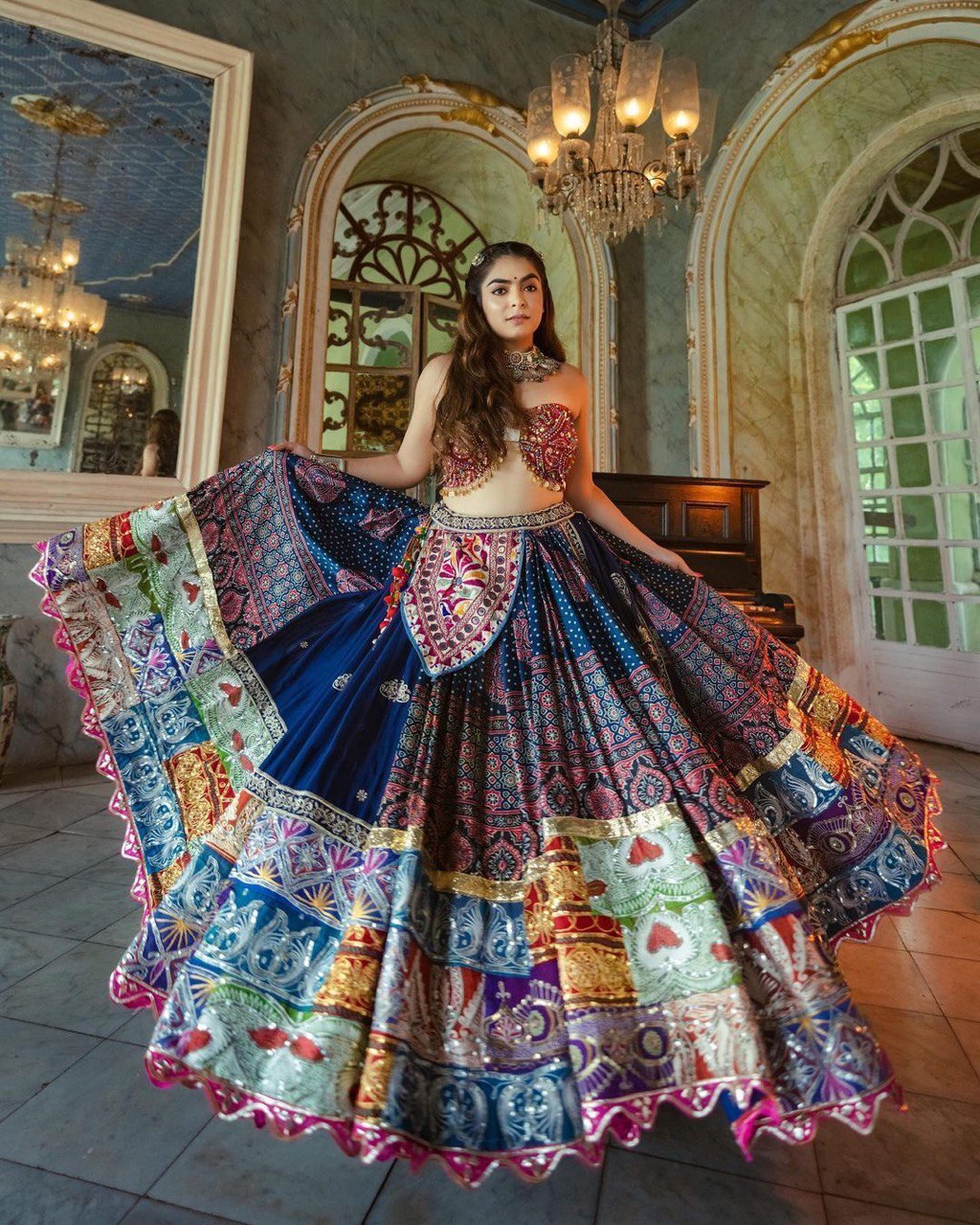 Designer Navaratri Lehenga Choli For Women Party Wear Bollywood By Aadat Export