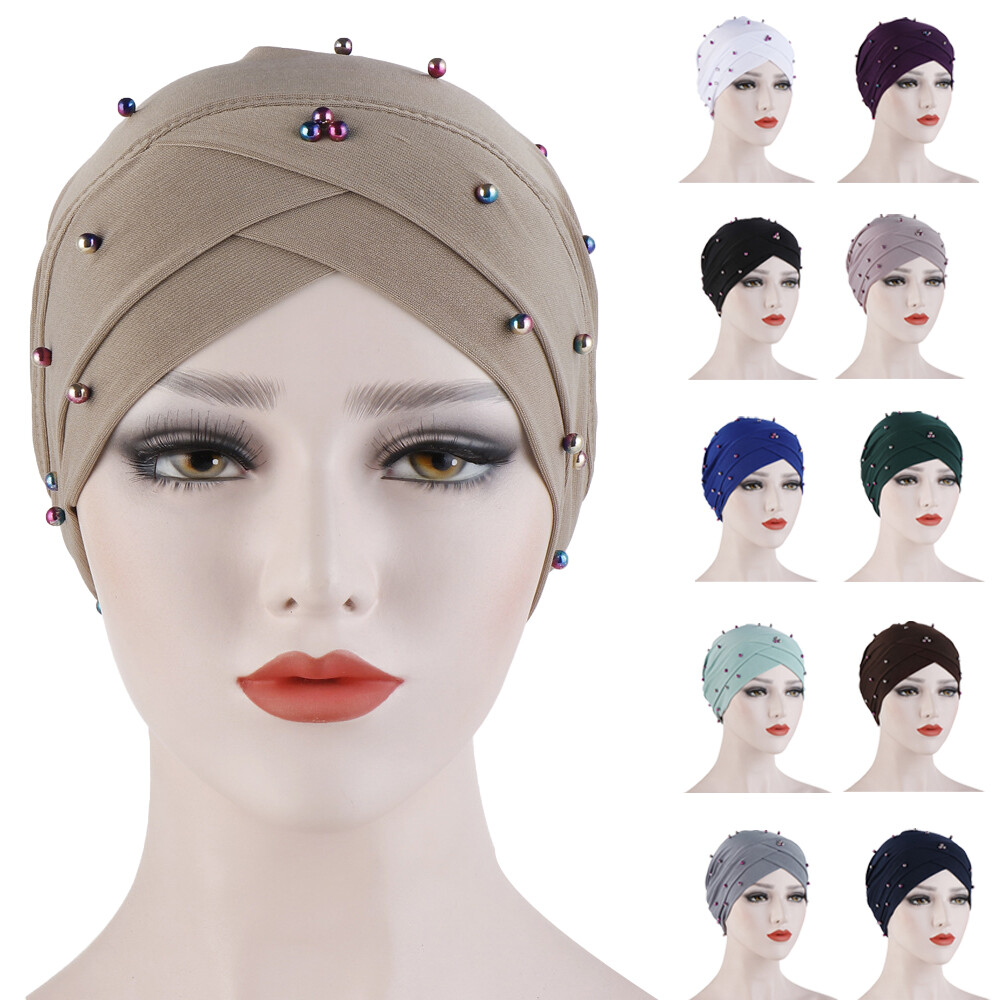 India Women Lady Muslim Head Hijab Turban Scarf Wrap Cancer Chemo Cap Hat Cover​