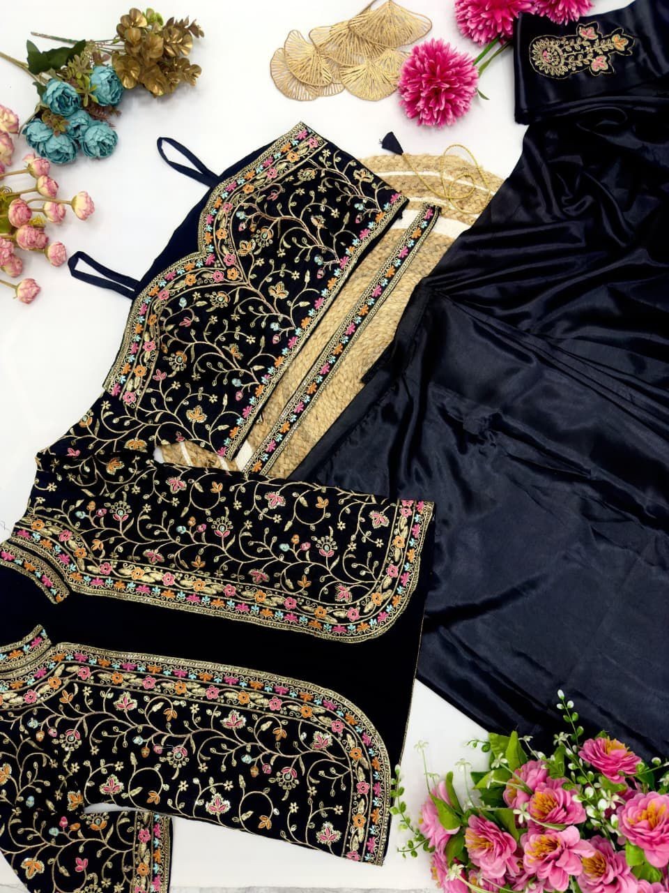 Ready-to-Wear Designer Saree for Adults Bollywood Party and Indian Pakistani Wed