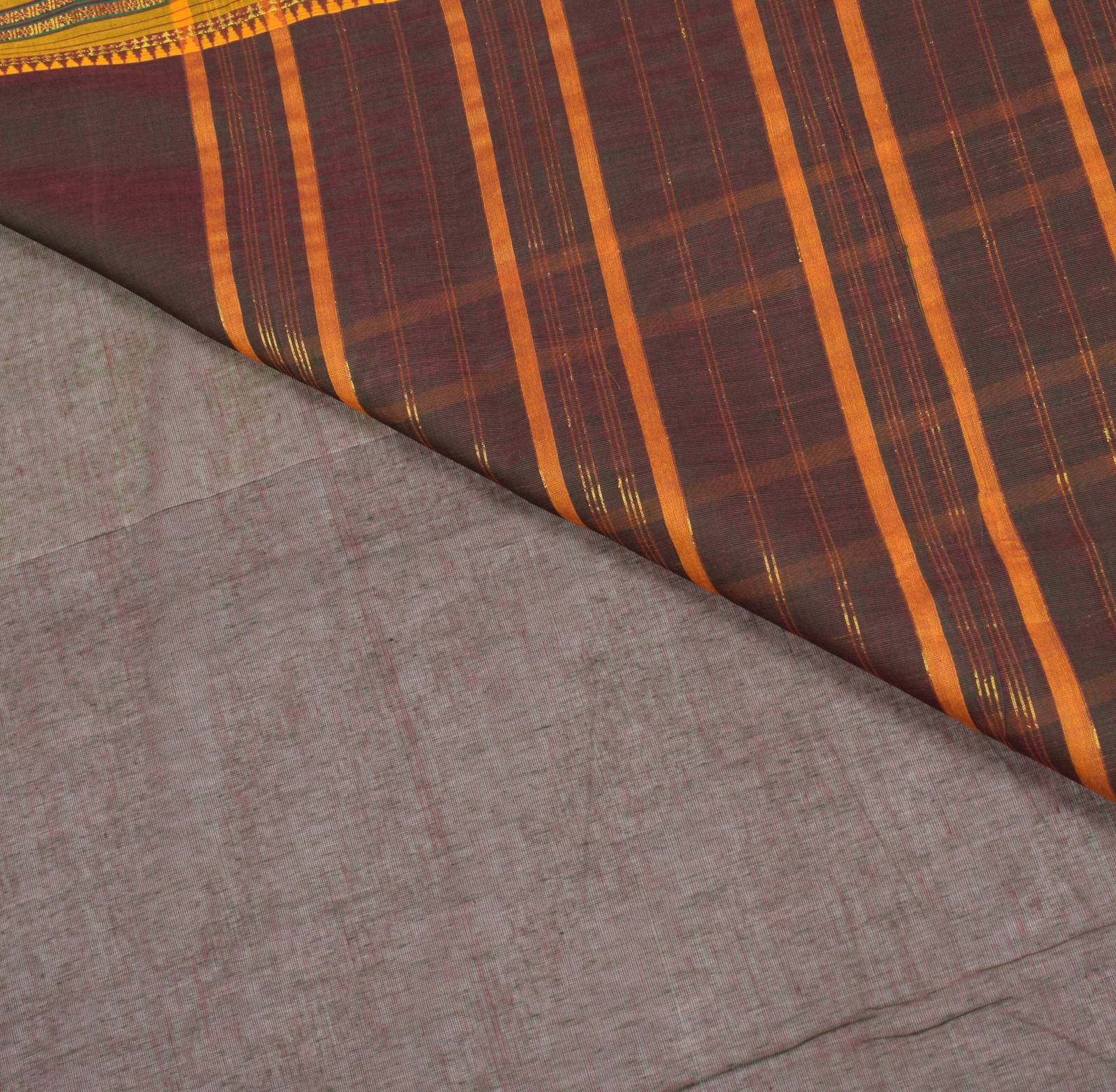 Sushila Vintage Maroon Handloom Saree Rudraksha Border Pure Cotton 6YD Saree Fab