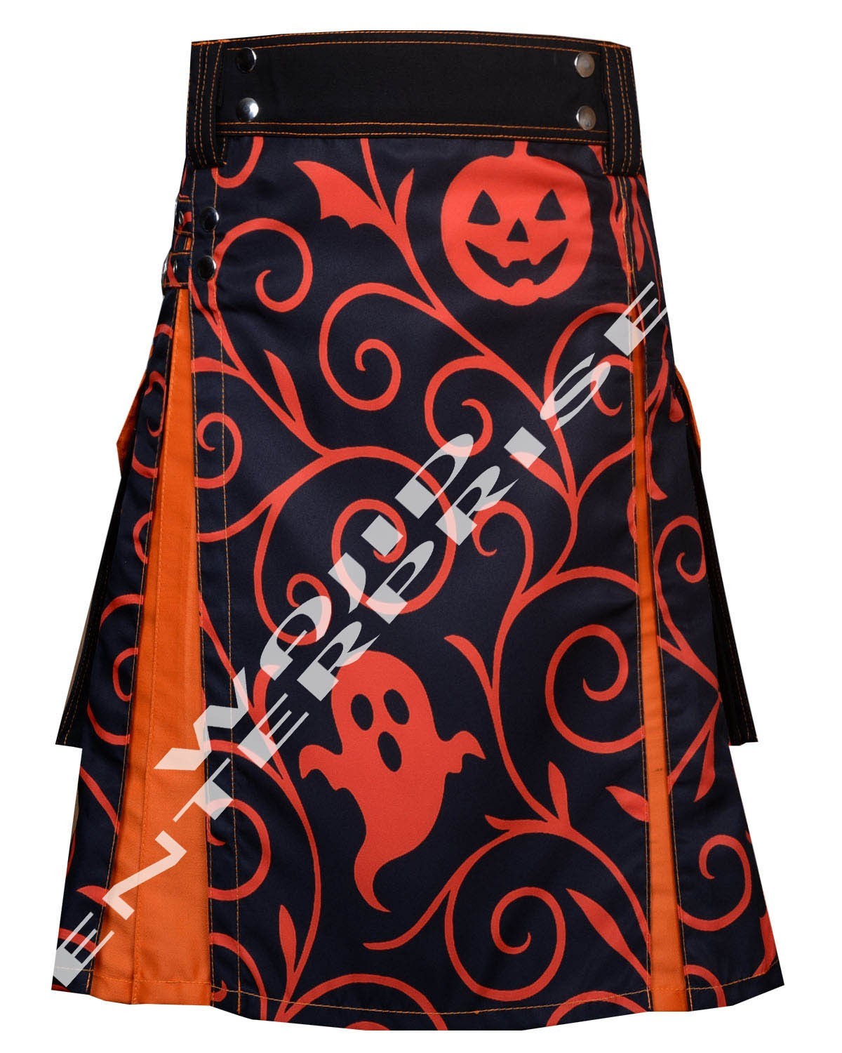 Handmade Halloween Hybrid Utility Kilt 100% Cotton Gothic Kilt Men’s Custom Size