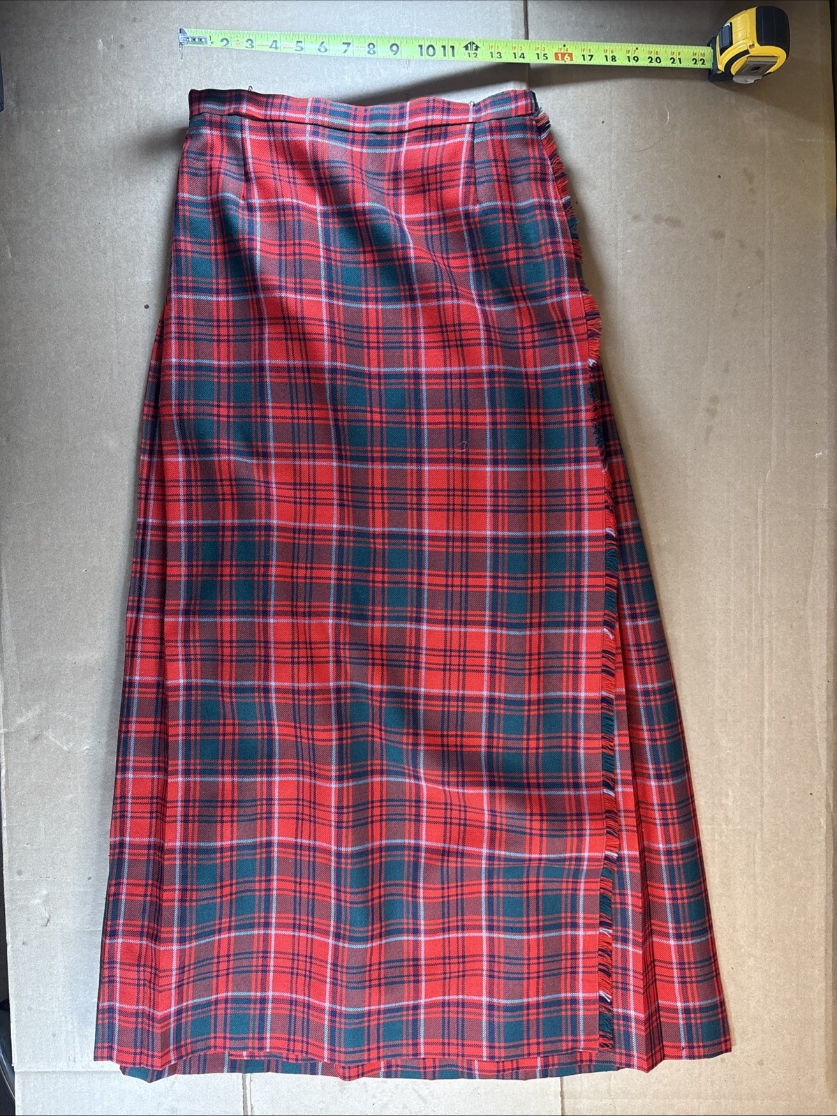 Wool Tartan Pleated Kilt Kiltmakers Inverness Hector Russell Skirt 16G14