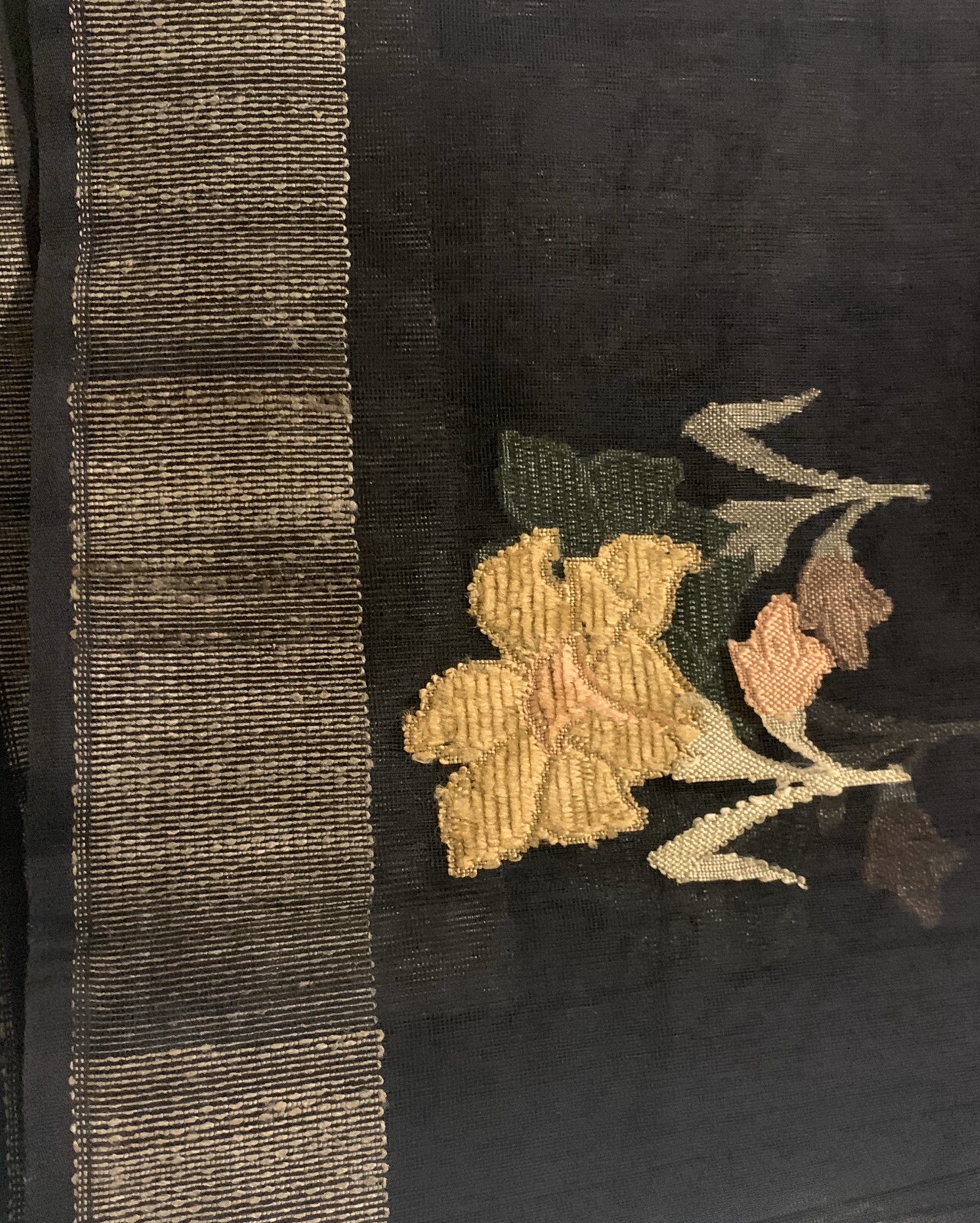 Black Embroidery…Soft Silk Net Party Were Saree (With Blouse)