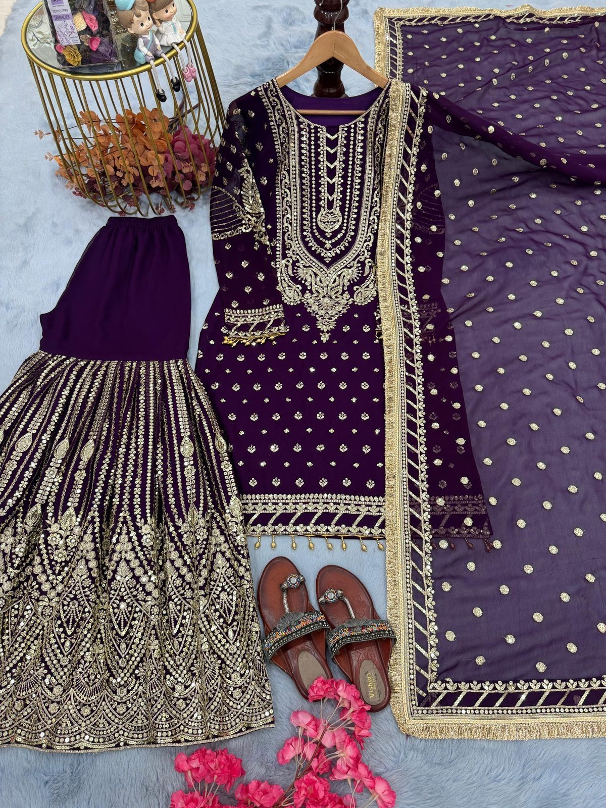 SALWAR KAMEEZ PAKISTANI INDIAN WEDDING PARTY WEAR DRESS BOLLYWOOD SUIT SHARARA