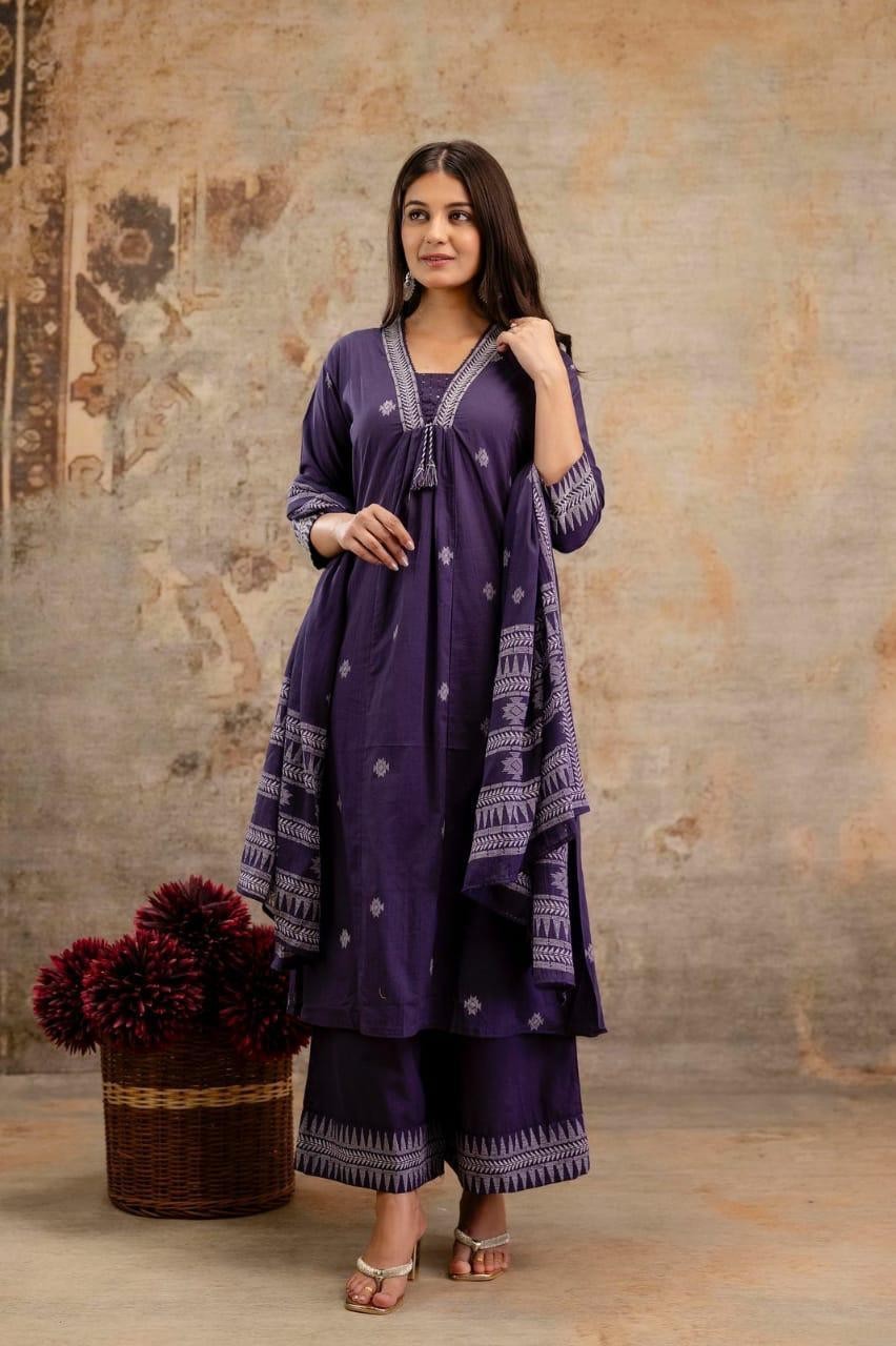 Plus Size Upto 7XL Kurta Palazzo Dupatta Set Indian Designer Salwar Kameez Suit