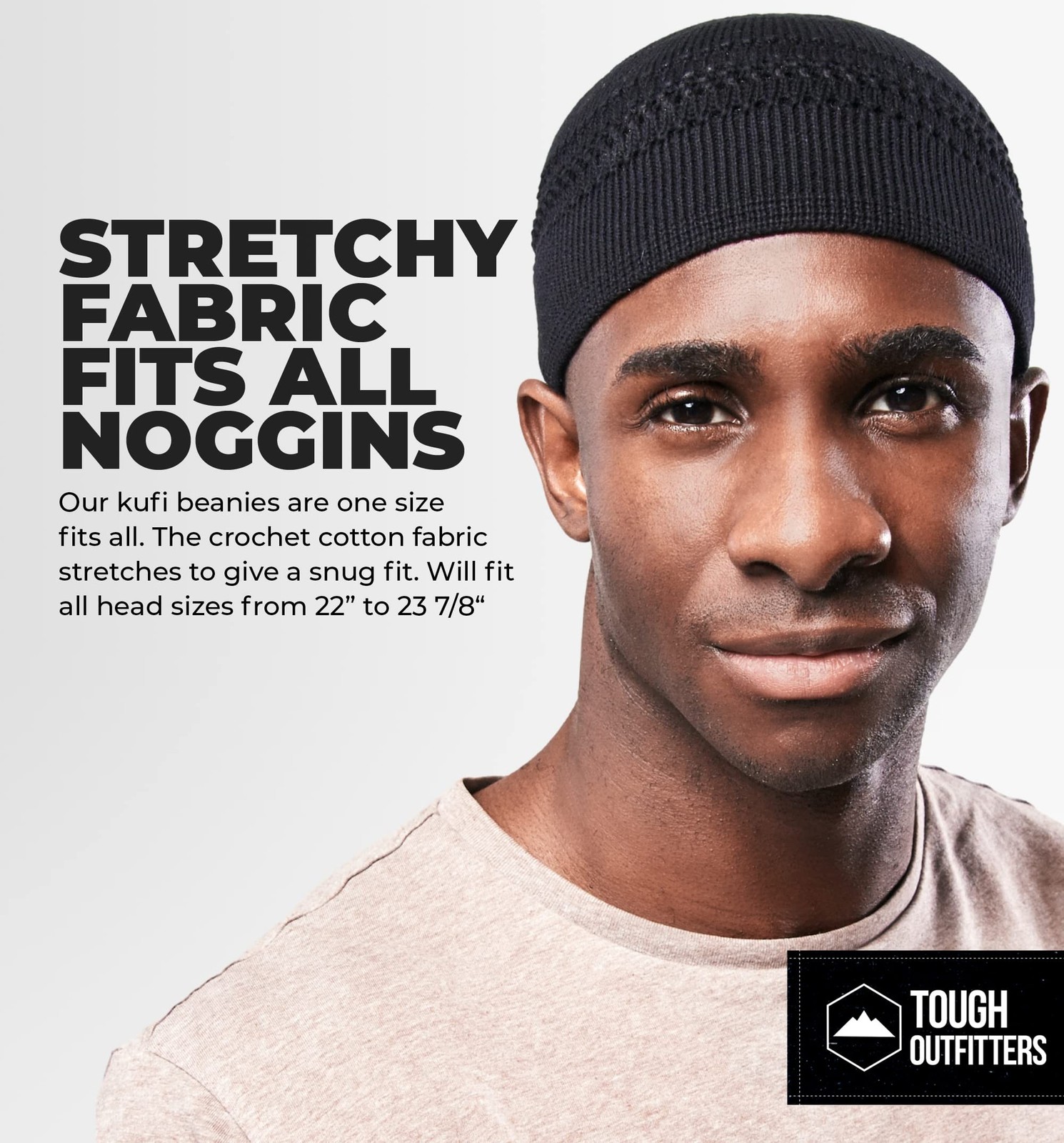 Tough Headwear Kufi Hat – Kufi Hats for Men Muslim, Turkish Kufi Cap One Size