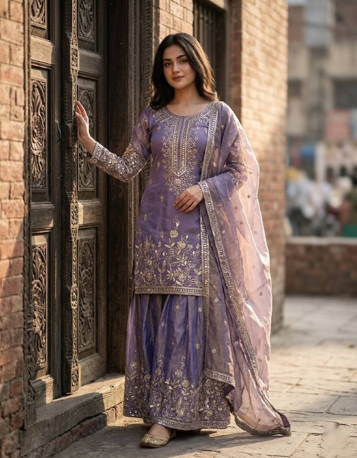 INDIAN SALWAR KAMEEZ PAKISTANI WEDDING PARTY DRESS WEAR BOLLYWOOD SUIT SHARARA