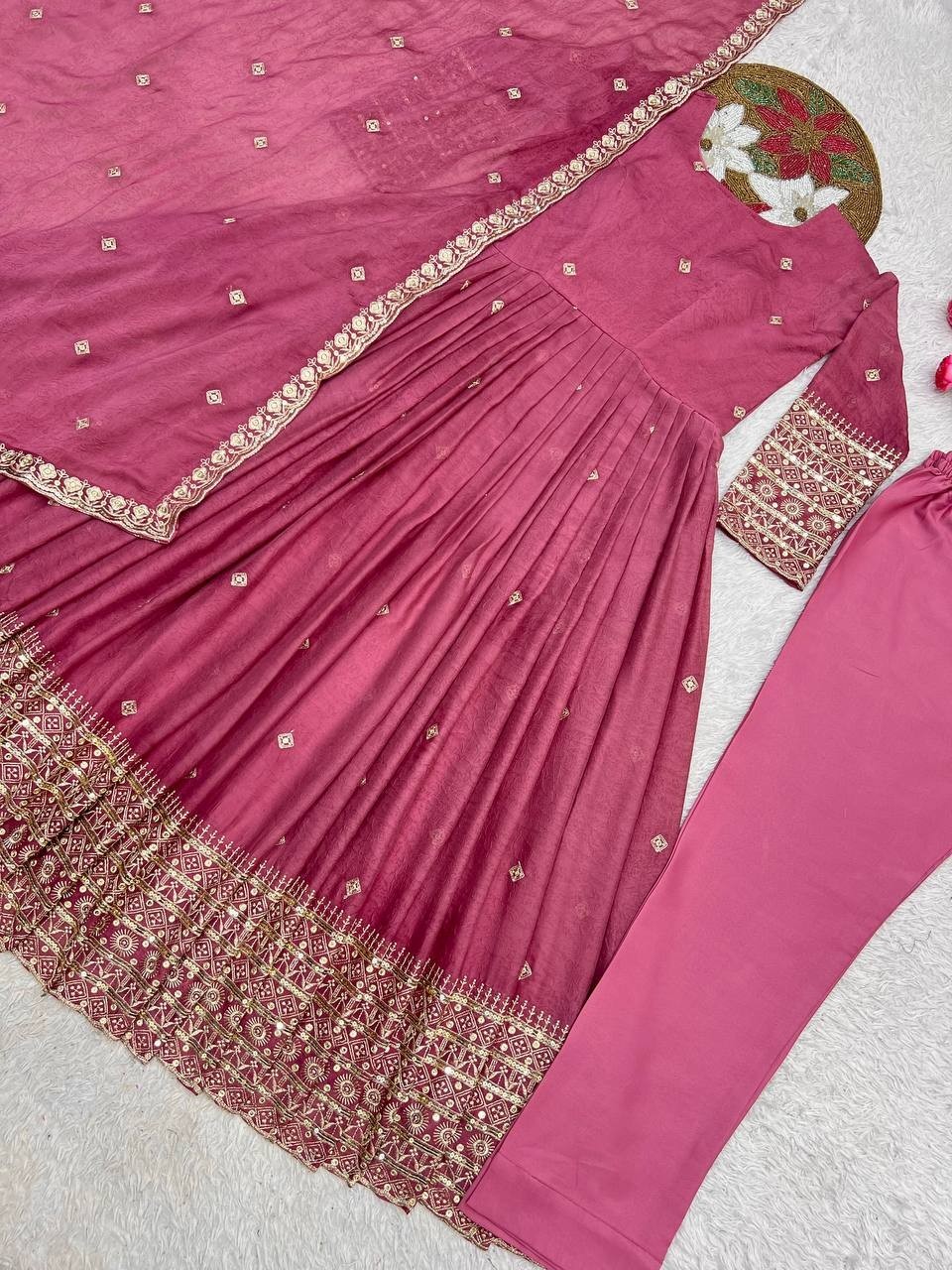 New Launch Rangoli Crush Silk Salwar Kameez With Dupatta For Function Wear