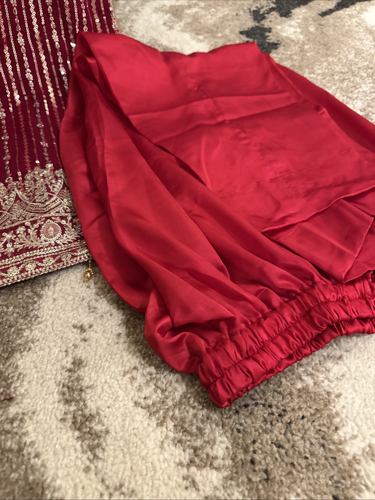 Pakistani Indian Shalwar Kameez Chiffon With Duppata Bust 42 Fully Lined