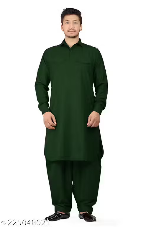Men’s Pathani Kurta Pyjama Set/Traditional Ethnic Wear|Classic Pathani Kurta Set