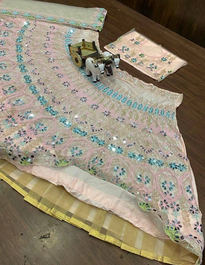 Designer Bridal Lehenga Choli Mirror Embroidery pakistani lehnga bollywood