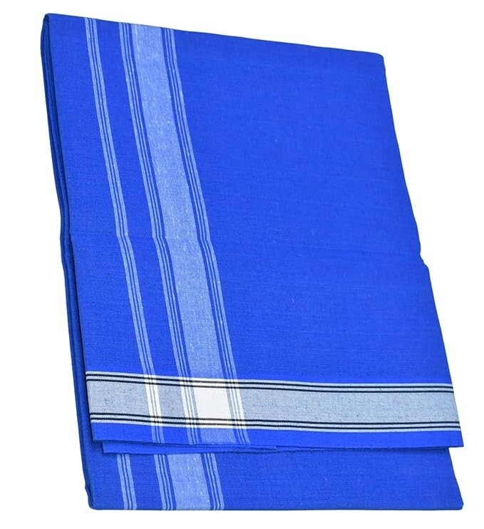 Men’s Dhoti Cotton Plain Solid Length 2 m Pack of 2 Unstitched
