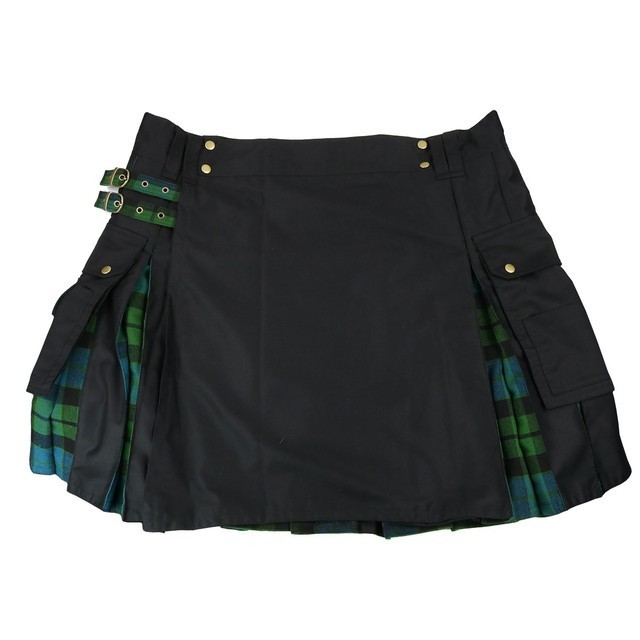MacKay Ancient Hybrid Canvas and Tartan Utility Kilt – 46W 23L