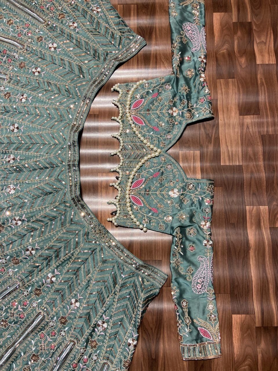 BRIDAL LOOK KASTURI SILK DESIGNER LEHENGA CHOLI AND DUPATTA FOR WOMEN WEAR