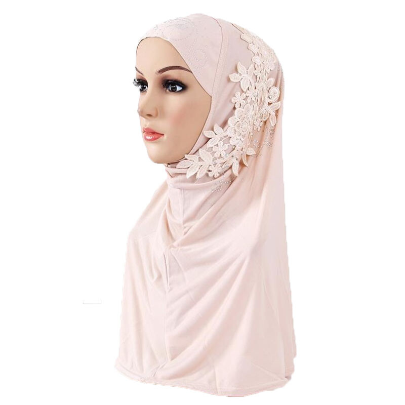 Muslim Women Hijab Flower Niqab One Piece Amira Head Scarf Shawl Wrap Islamic