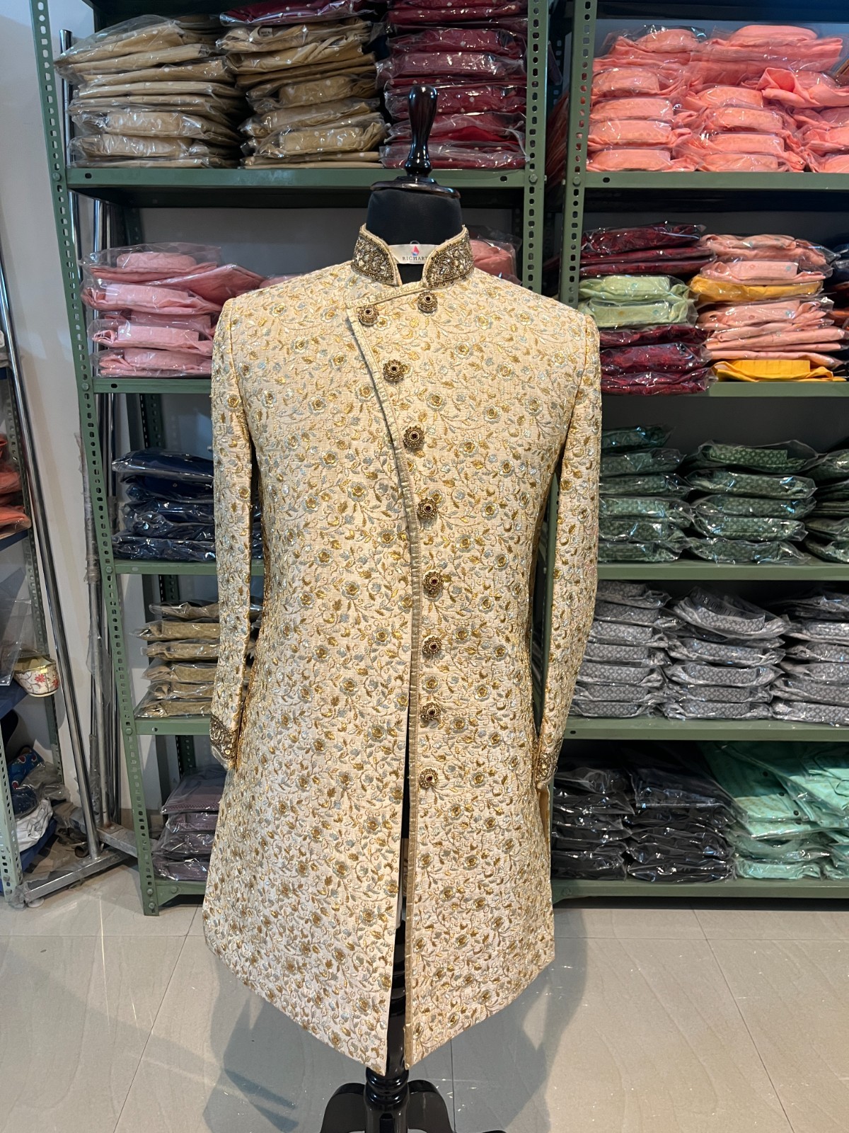 handwork Sherwani Men Wedding Party Indo Western Indian Pakistani Ethnic Wear