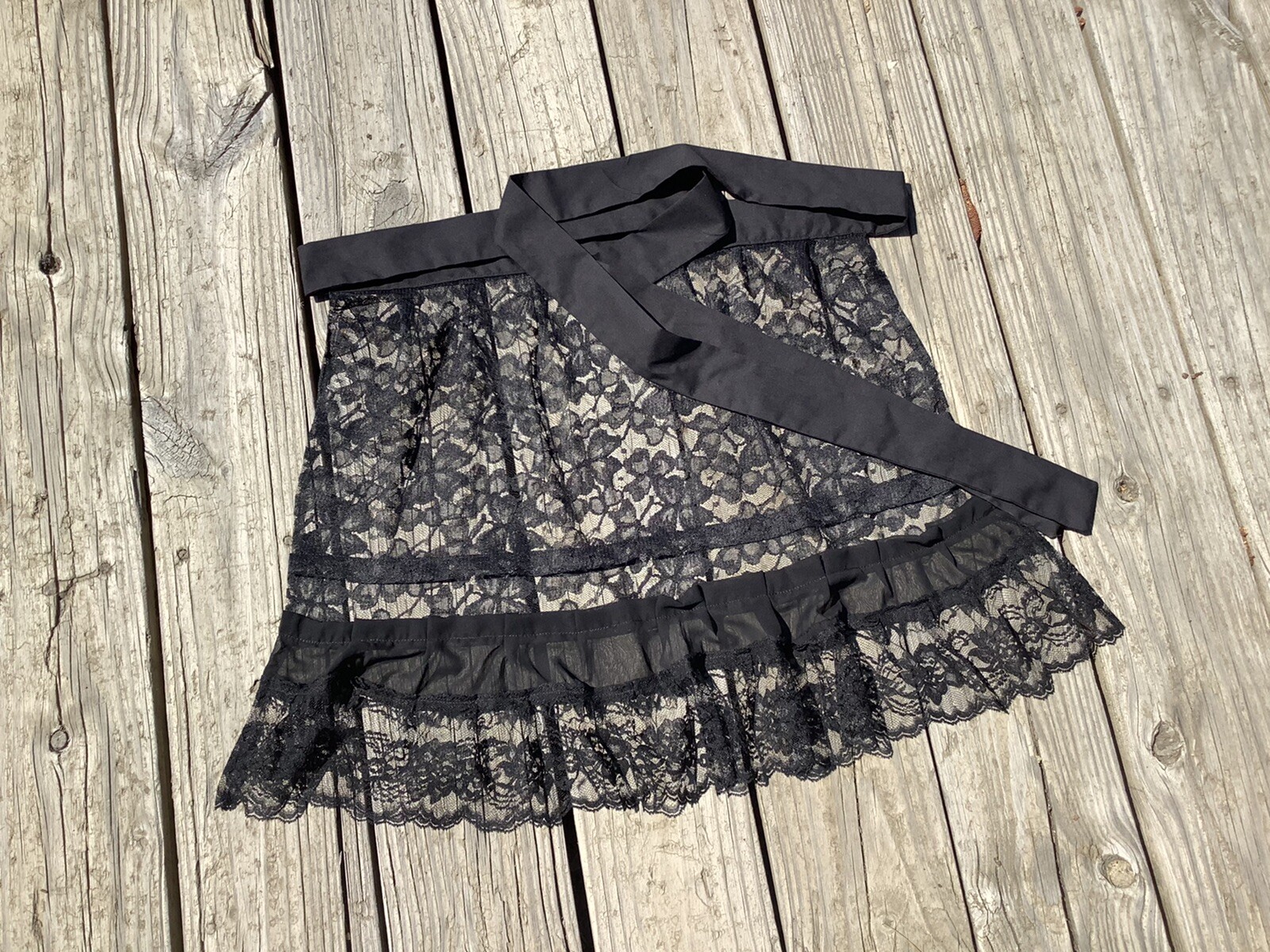 Black Ruffle Lace Apron, Oktoberfest Apron, Birthday Gift apron For Women