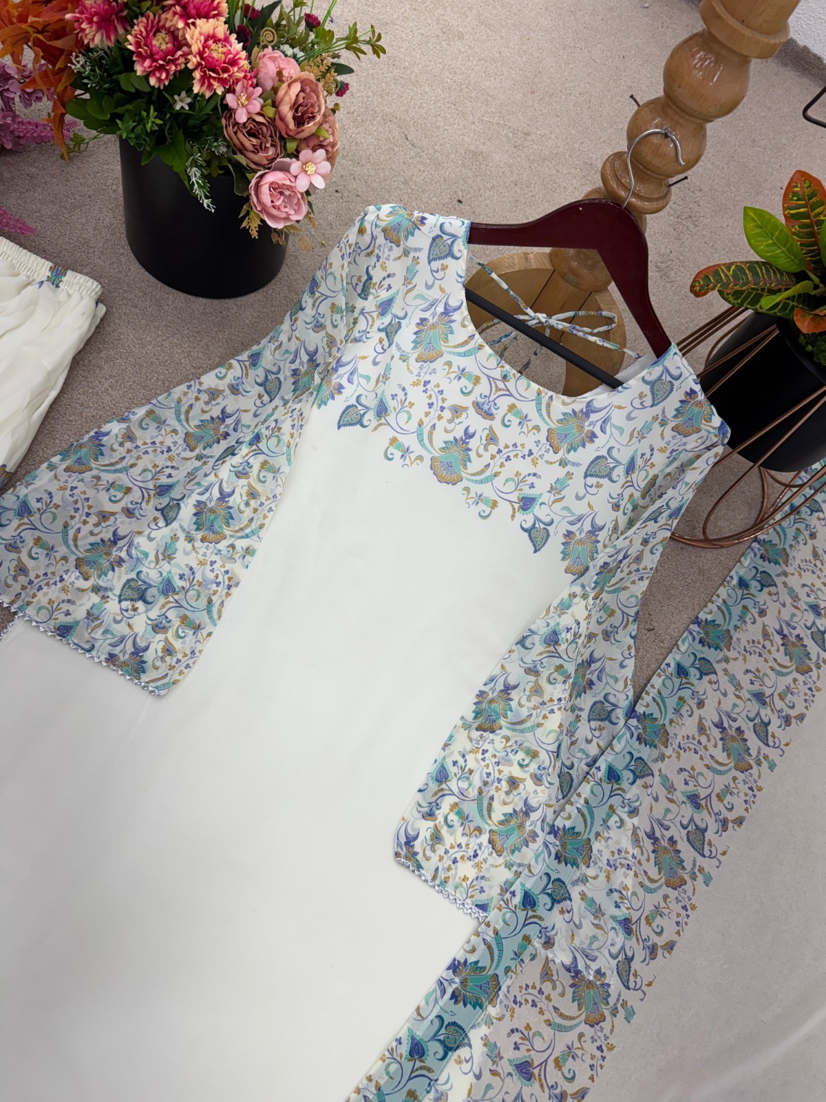 3 PIECE PAKISTANI DESIGNER FARSHI SHALWAR SUIT