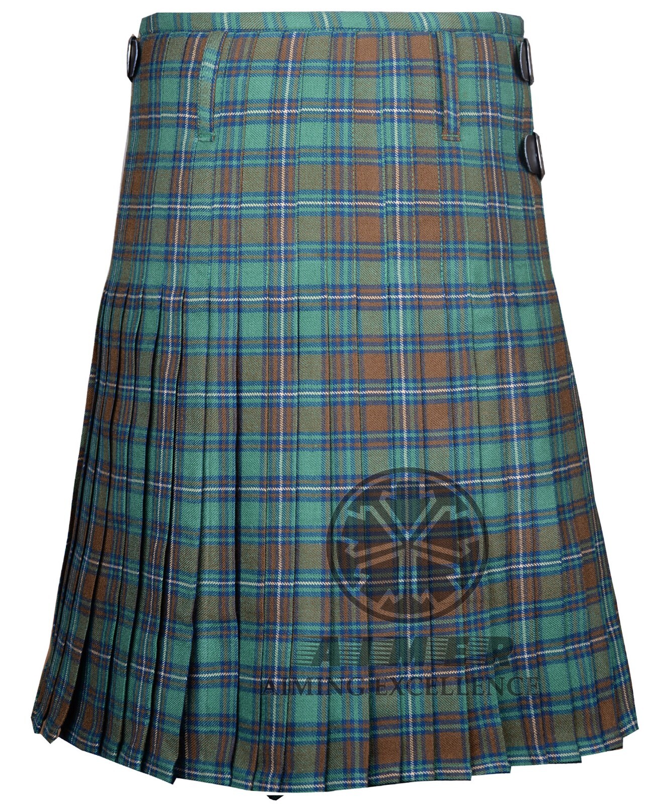 Scottish Handmade Traditional County Kerry Tartan 8Yard kilt for Men Custom Size