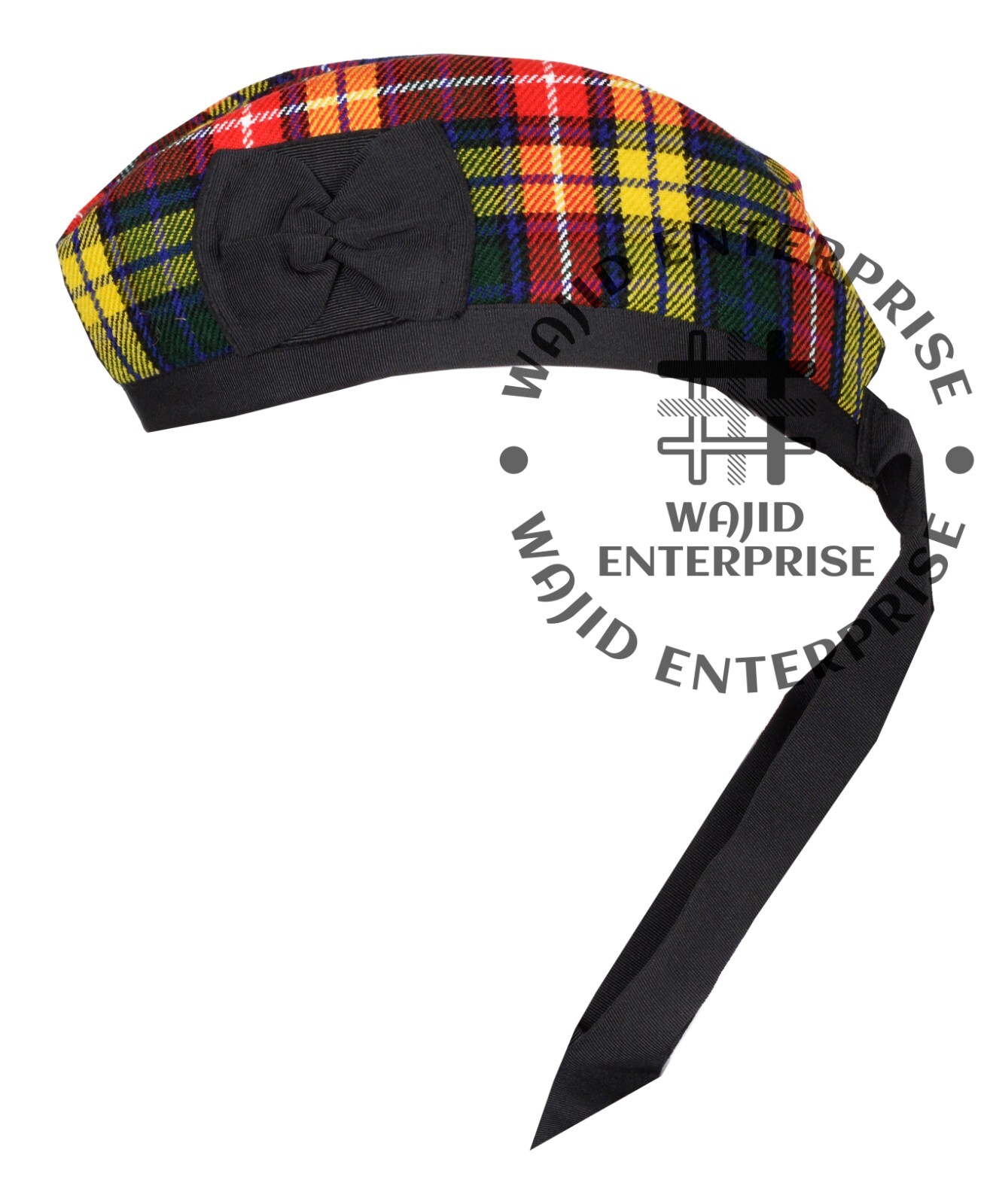 GLENGARRY Cap Scottish Buchanan tartan Military Piper Glengarry Bonnet Kilt Cap