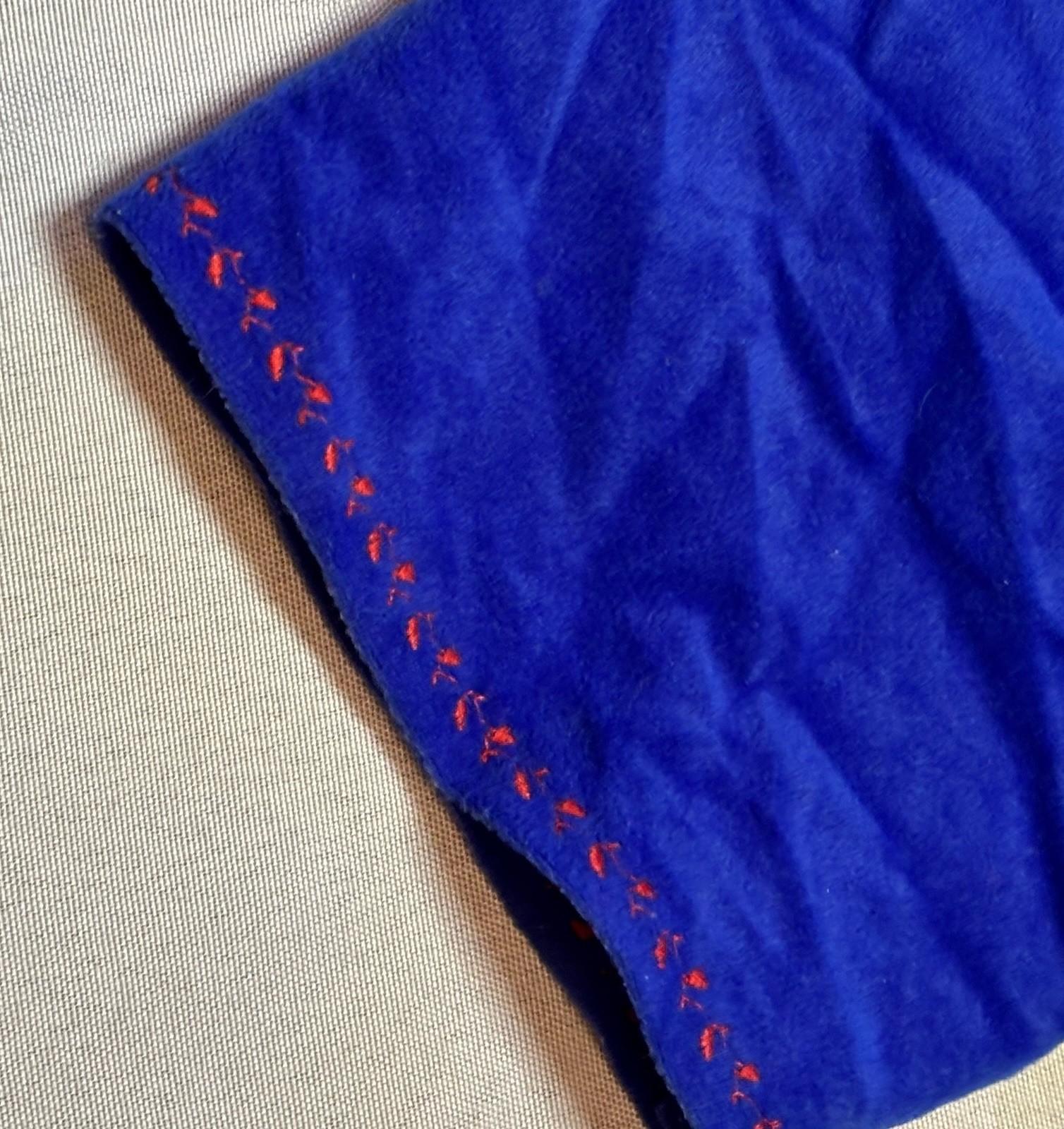 Native American Style Blue Suede Beaded Fringe Shirt Handmade