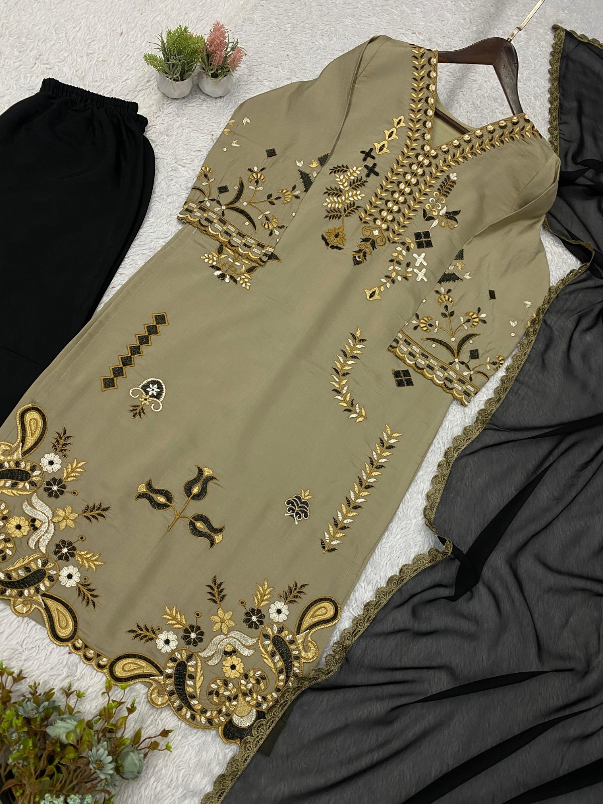 SHARARA PLAZOO SUIT PARTY WEAR PAKISTANI WEDDING SALWAR KAMEEZ PALAZOO SUIT