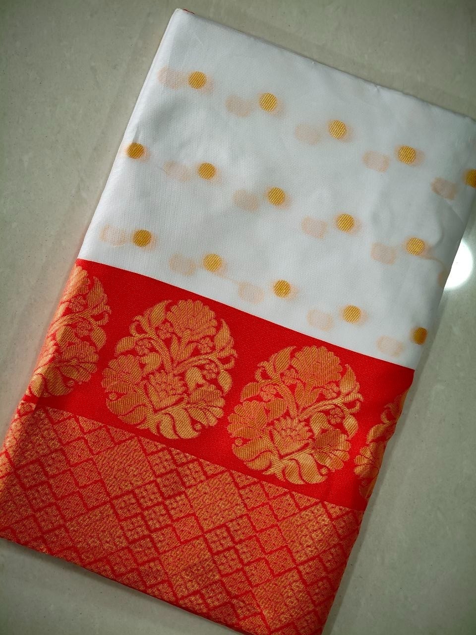 Soft Lichi Silk Saree Jacquard Woven Zari Work Indian Wedding Party Wear Sari