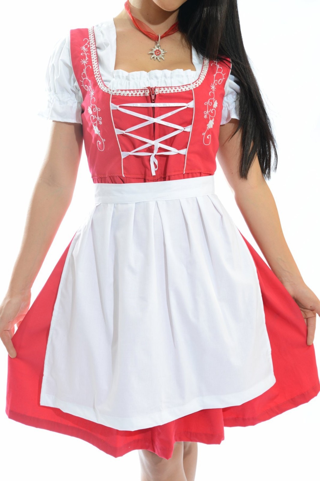 3pcs Authentic Oktoberfest Dirndl Dress German Bavarian Female Tracht “ROSE”