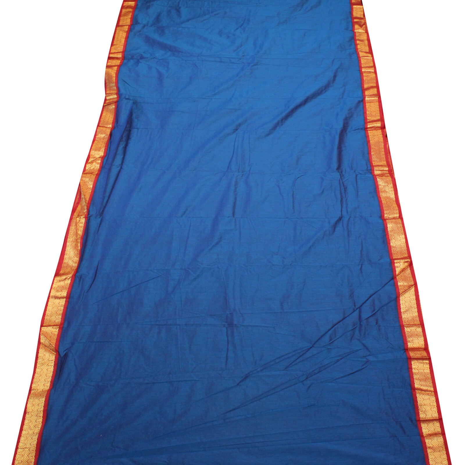 Vintage Art Silk Sarees Woven Zari Border Dual Tone Indian Sari Craft Fabric