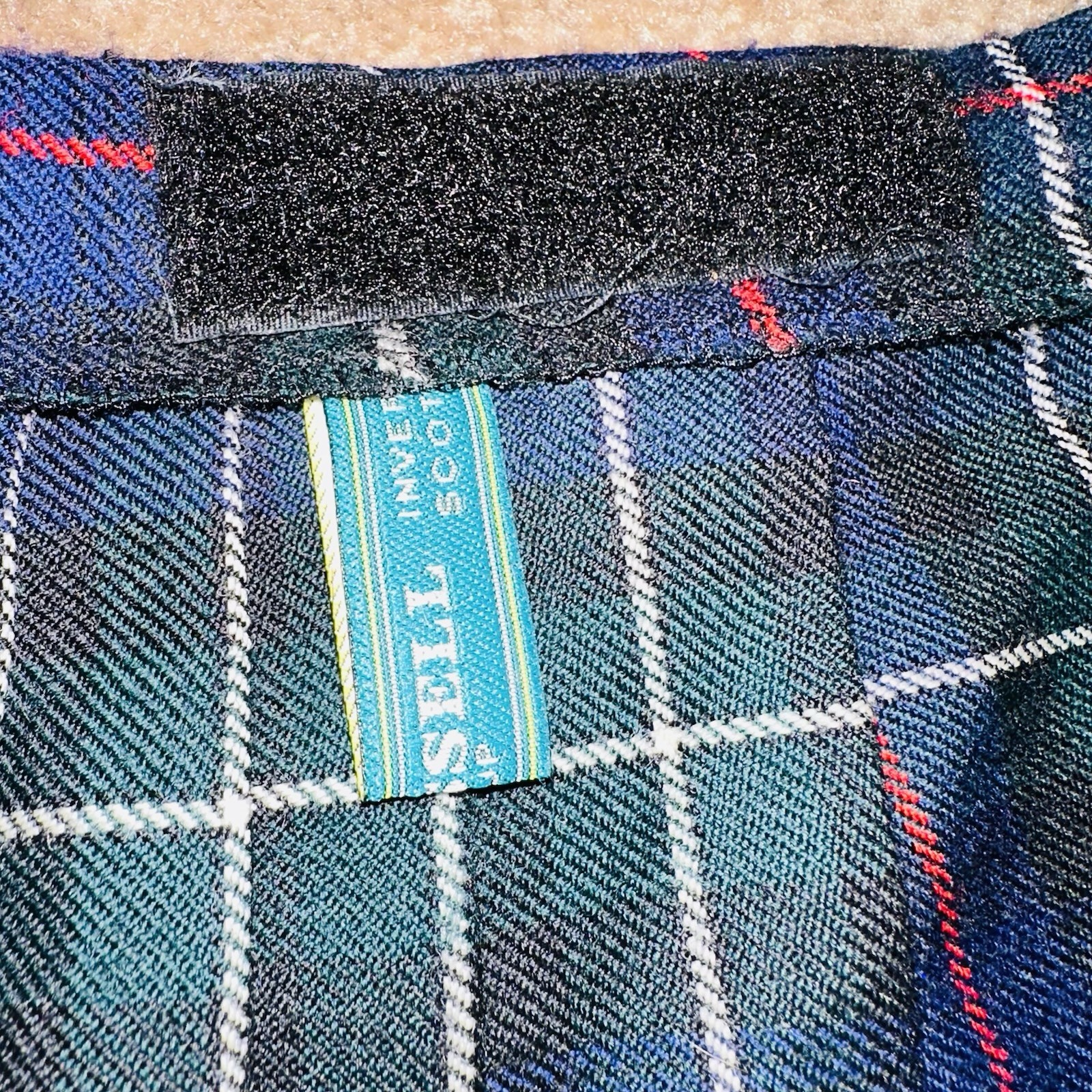 Vintage Hector Russell Tartan Kilt Skirt Made in Scotland Pure New Wool 26 Waist