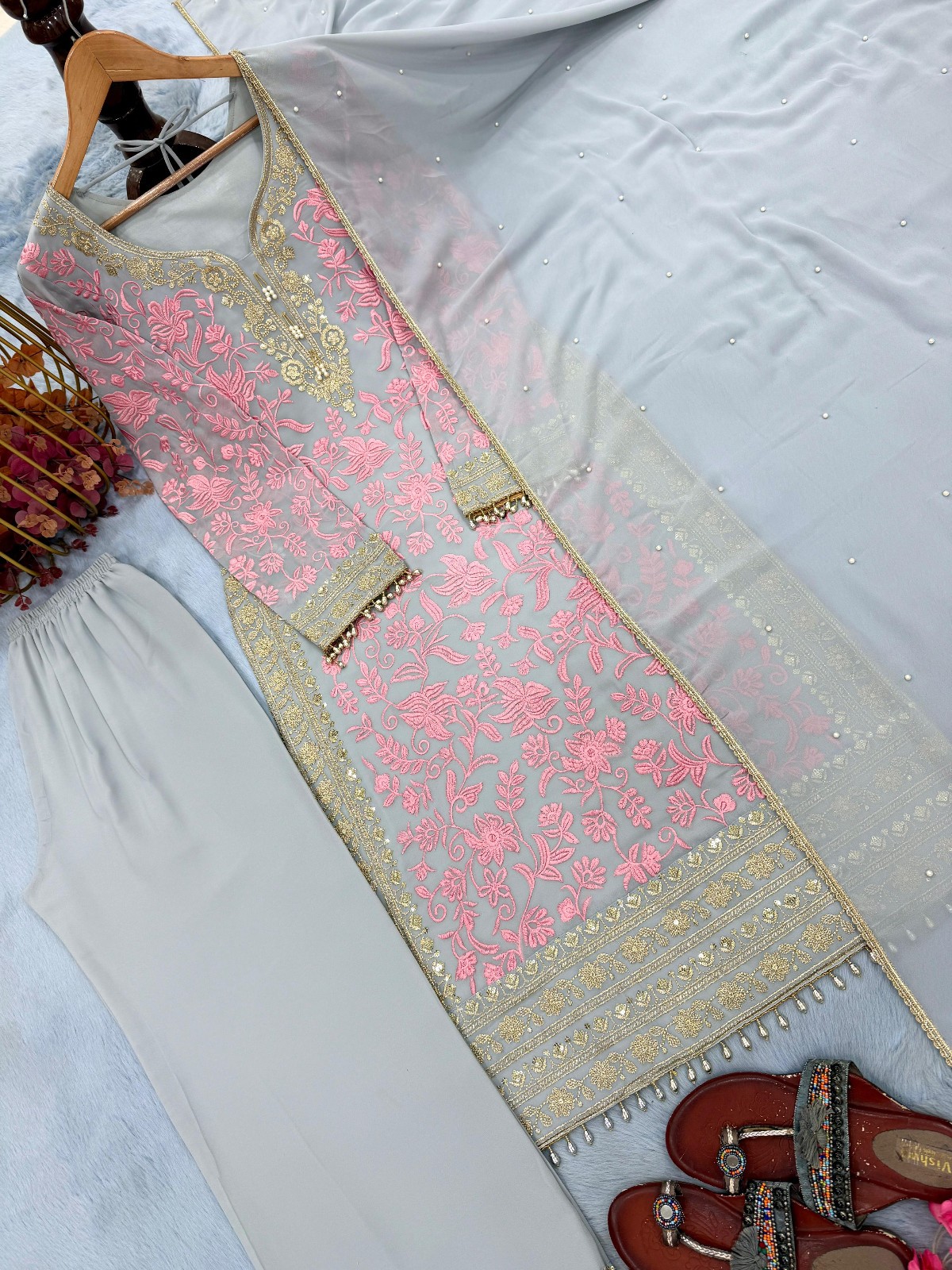Women Dress Pakistani Salwar Kameez Readymade Suits Indian Wedding Party 3 Piece