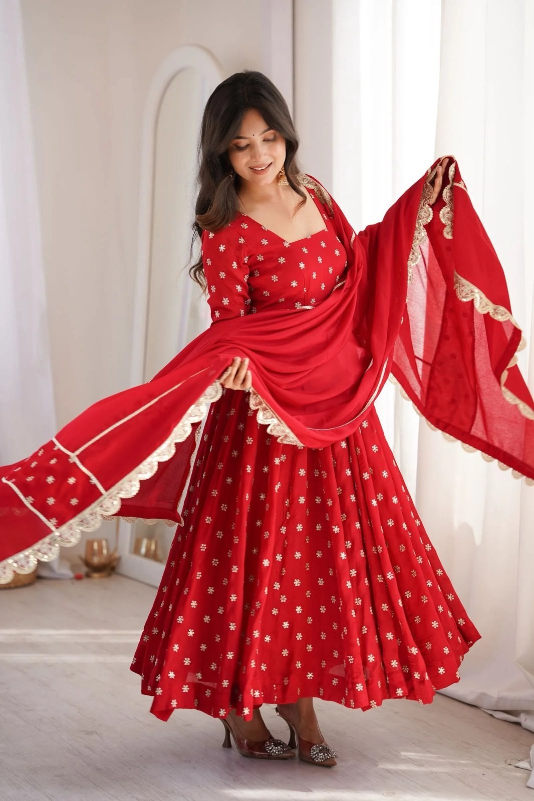 ANARKLI PAKISTANI INDIAN WEDDING PARTY WEAR DRESS BOLLYWOOD SUIT NEW