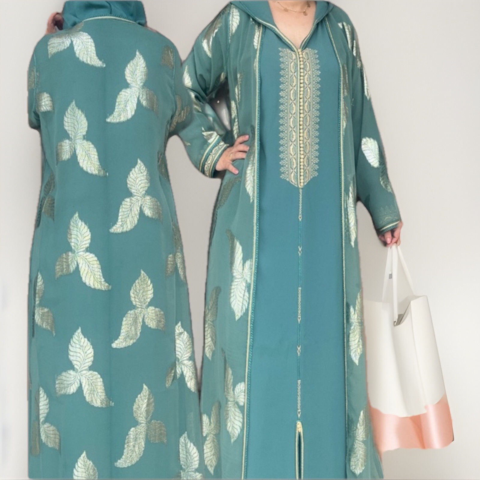 2-Piece Moroccan Jellaba Set – Handmade, Medium Size, Premium Quality Material