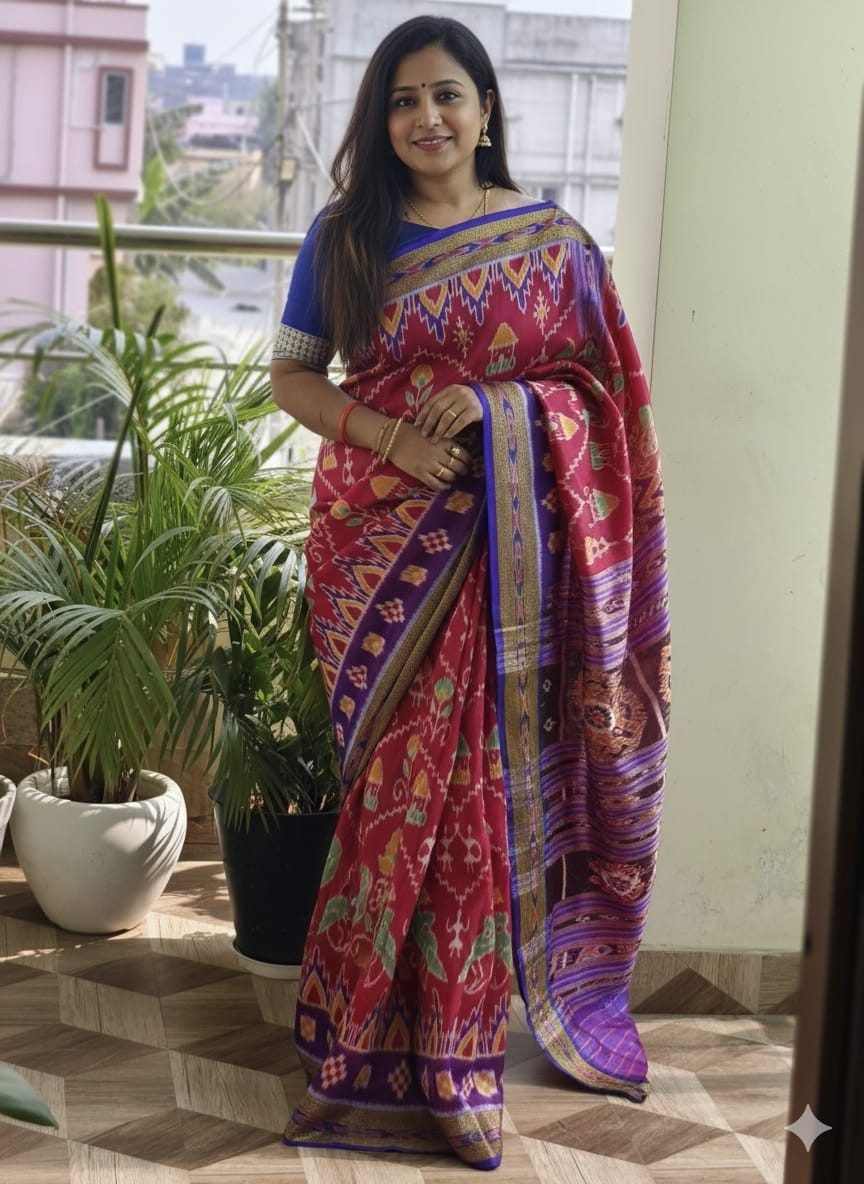 Pure Silk Handloom Saree nuapatana khandua odisha Saree
