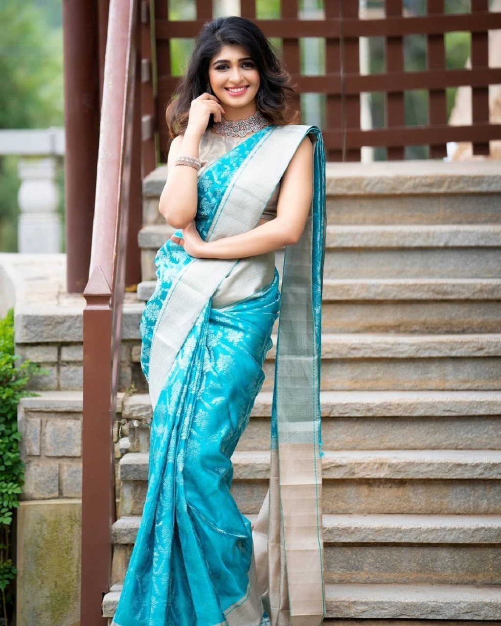 Indian Cotton Silk Saree With Unstitched Blouse Piece Festive Party Wear Sari