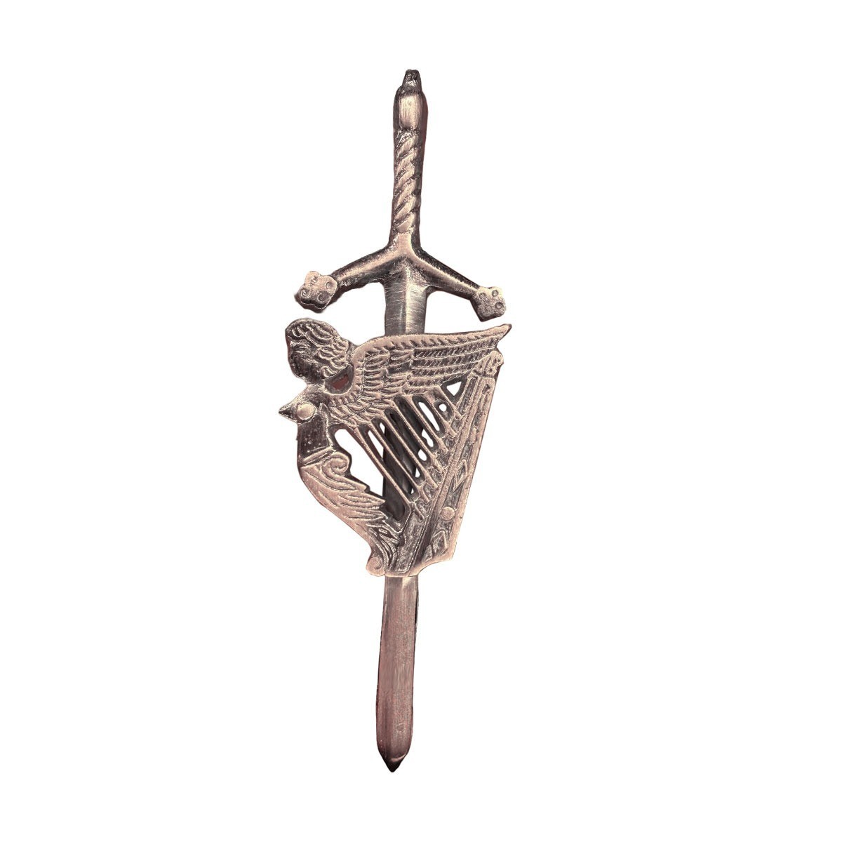 Kilt Pins Scottish Big Harp Highland Kilts Pin Antique Plated 4″ AAR