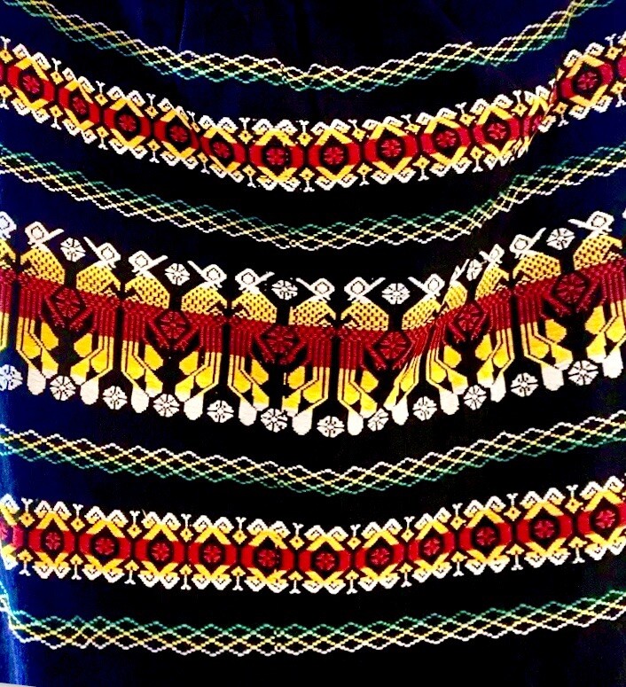 Handcrafted GUATEMALAN SKIRT Black/Colors STUNNING HAND EMBROIDERY Women’s SM