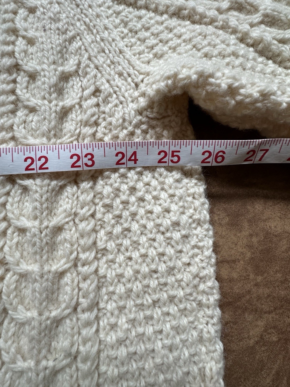 Aisling Aran Crafts Men’s X-LARGE 100% Wool Fisherman’s Crewneck Made in Ireland