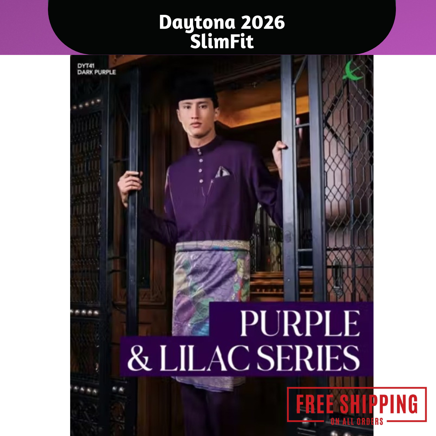 Elrah Exclusive 2026 SlimFit Baju Melayu Traditional Malay Attire | Free Sampin