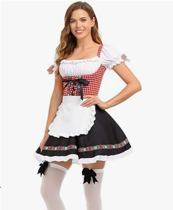 Oktoberfest 2 Piece Dirndl Dress Costume German Beerfest Size M **FREE SHIPPING*