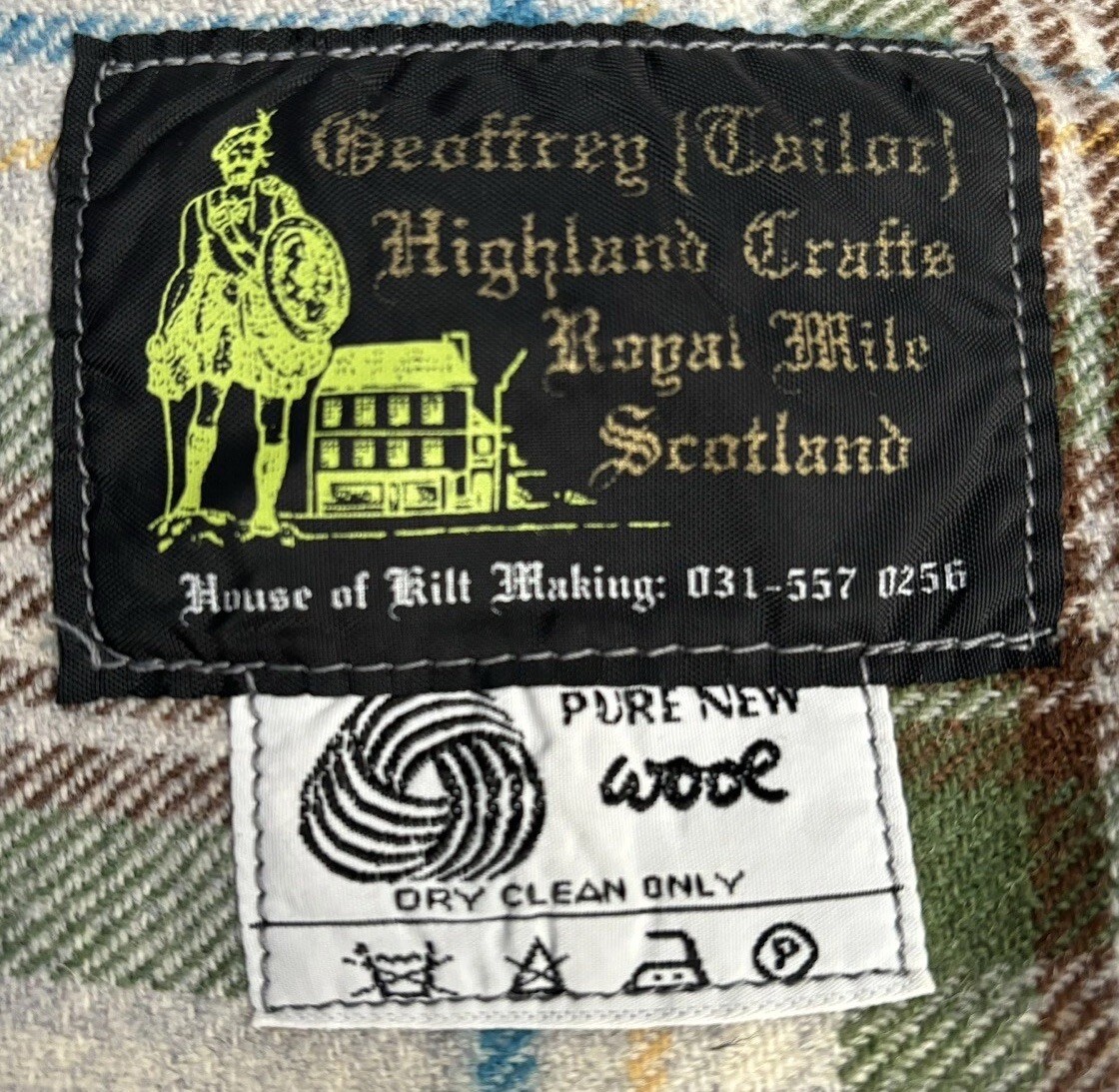 Geoffrey Tailor Highland Crafts Royal Mile Scotland House Of Kilt Wool Plaid S