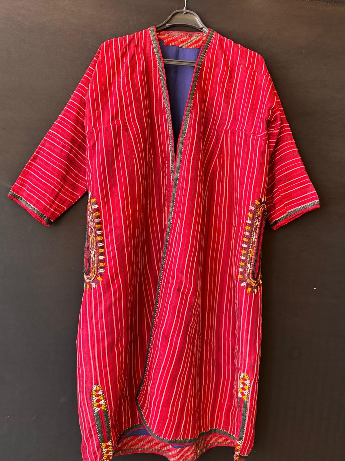 Turkmen Silk Embroidered Coat and Chapan, Antique Kaftan, Kimono, Wool Silk