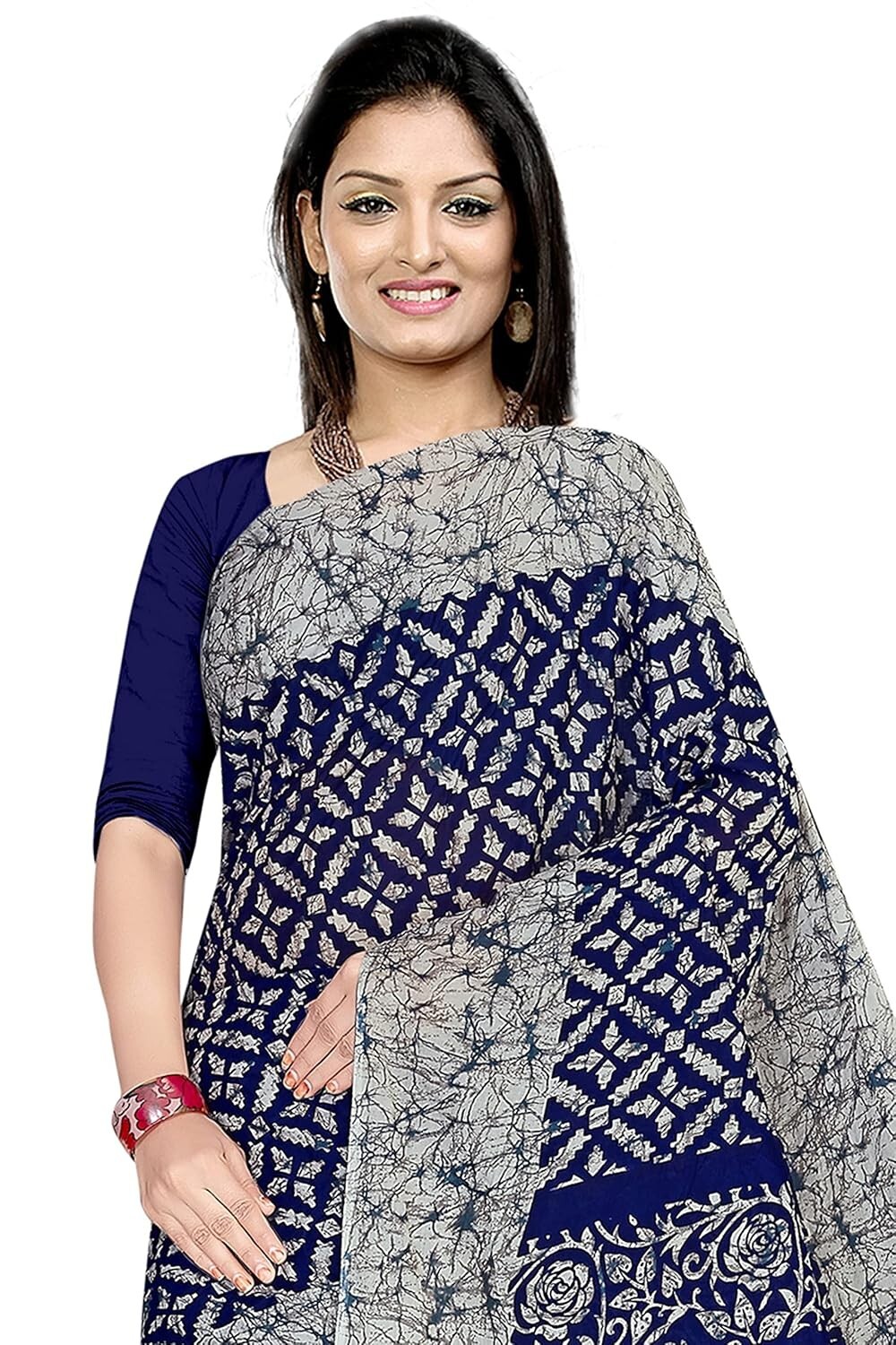 Women’s Plain Weave Pure Cotton Saree Without Blouse Piece